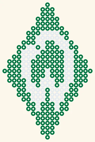 SV Werder Bremen als Fußball Bügelperlen Vorlage, 19 × 29 Perlen, 2 Farben