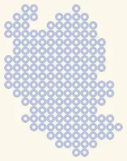 Gesperrtes Blatt Celebi: nur der Umriss, 14 × 18 Perlen