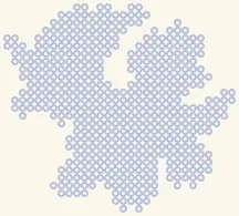 Gesperrtes Blatt Dialga: nur der Umriss, 30 × 27 Perlen