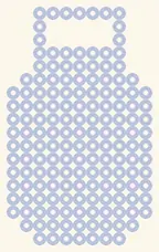 Gesperrtes Blatt Geisterlaterne: nur der Umriss, 11 × 18 Perlen