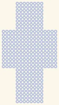 Gesperrtes Blatt Herobrine: nur der Umriss, 16 × 29 Perlen