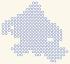 Gesperrtes Blatt Jirachi: nur der Umriss, 22 × 20 Perlen