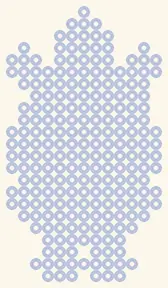 Afgeplakt blad Kawaii-Torchic: alleen de omtrek, 13 × 23 kralen