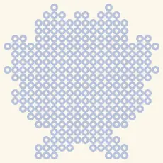 Gesperrtes Blatt Kawaii-Mauzi: nur der Umriss, 20 × 20 Perlen