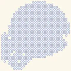 Lukittu arkki Chain Chomp: vain ääriviivat, 29 × 29 helmeä