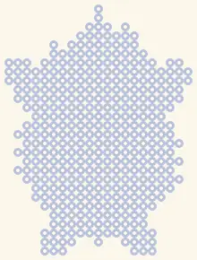 Gesperrtes Blatt Mini-Blitza: nur der Umriss, 21 × 28 Perlen