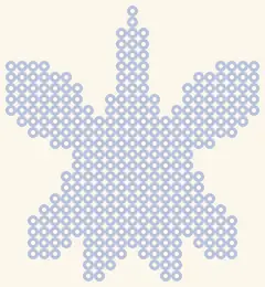 Gesperrtes Blatt Mini-Glaziola: nur der Umriss, 23 × 25 Perlen