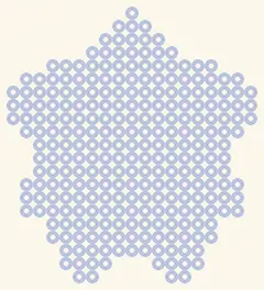 Gesperrtes Blatt Pii: nur der Umriss, 19 × 21 Perlen