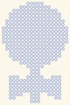 Gesperrtes Blatt Spirallutscher: nur der Umriss, 19 × 29 Perlen