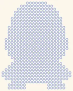 Lukittu arkki Wario: vain ääriviivat, 23 × 29 helmeä