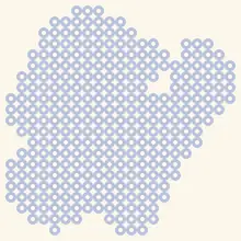 Gesperrtes Blatt Weihnachts-Schiggy: nur der Umriss, 21 × 21 Perlen