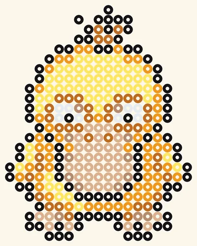 Kawaii-Psyduck, Pokémon-hamahelmimalli, 19 × 24 helmeä, 7 väriä
