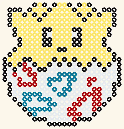 Togepi, Pokémon-hamahelmimalli, 24 × 25 helmeä, 5 väriä