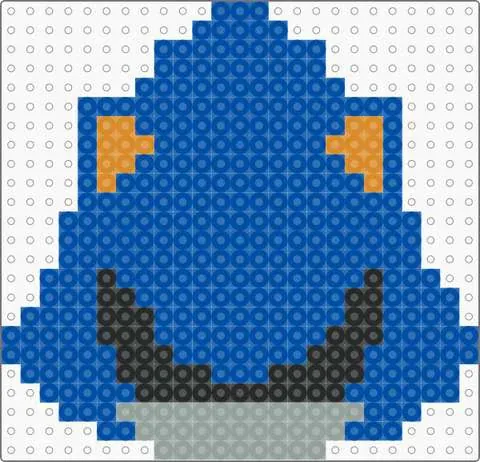 Metal Sonic, modèle Sonic en perles à repasser, posé et repassé