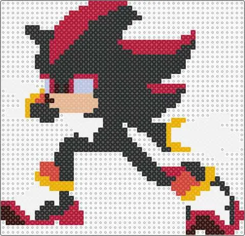 Shadow, Sonic-hamahelmimalli, valmiiksi tehty ja silitetty