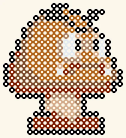Goomba, Super Mario -hamahelmimalli, 20 × 22 helmeä, 7 väriä