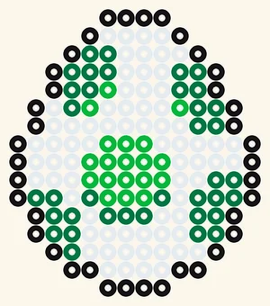 Yoshi's Egg, Super Mario -hamahelmimalli, 14 × 16 helmeä, 4 väriä